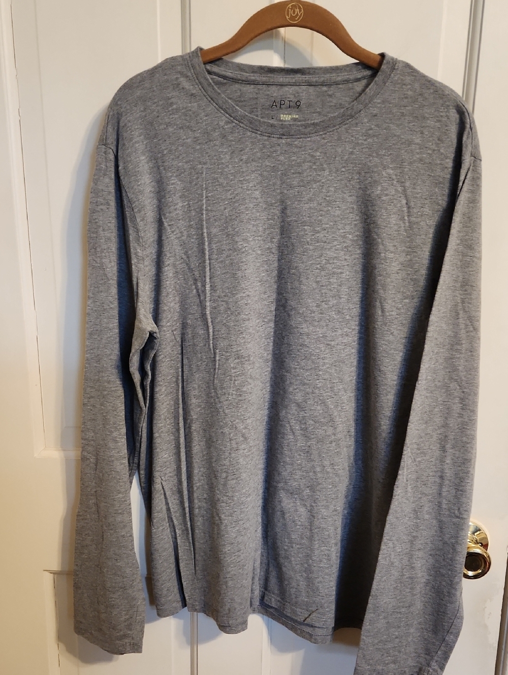 APT. 9 Premier Flex Long-Sleeve Crewneck Shirt - Gray